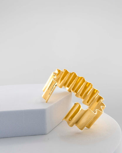 Bracciale 'Onde' h 2.5 cm misura M ( polso fino a 19 cm)