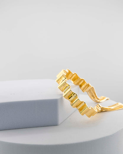 Bracciale 'Onde' con frange h.1 cm misura  S (polso fino a 17 cm)