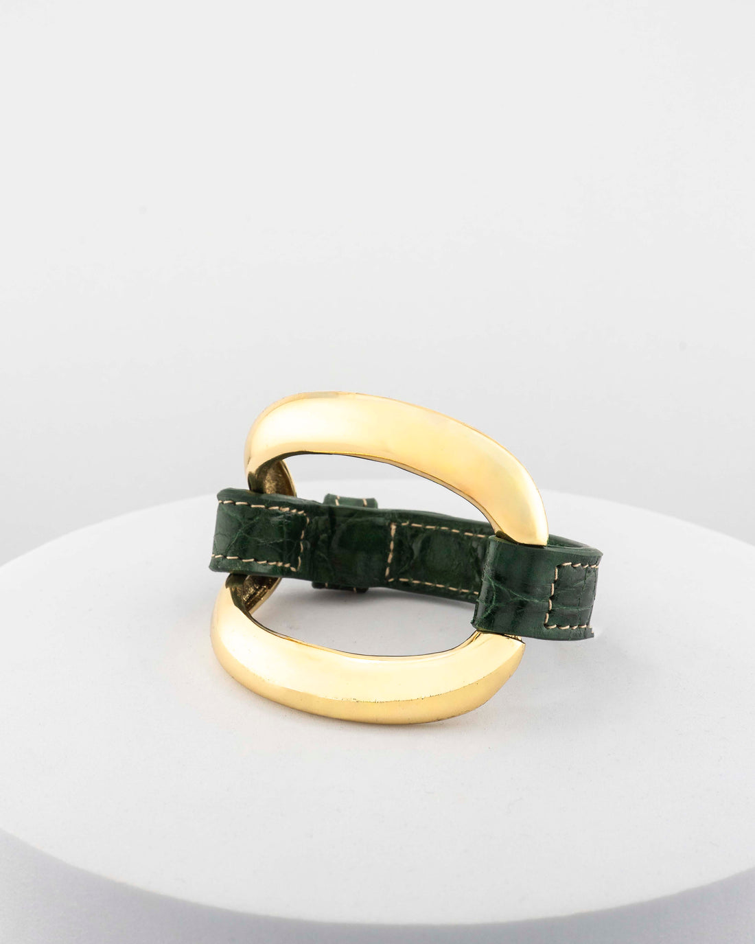 Brazalete de aligátor "Verde Ciprés"