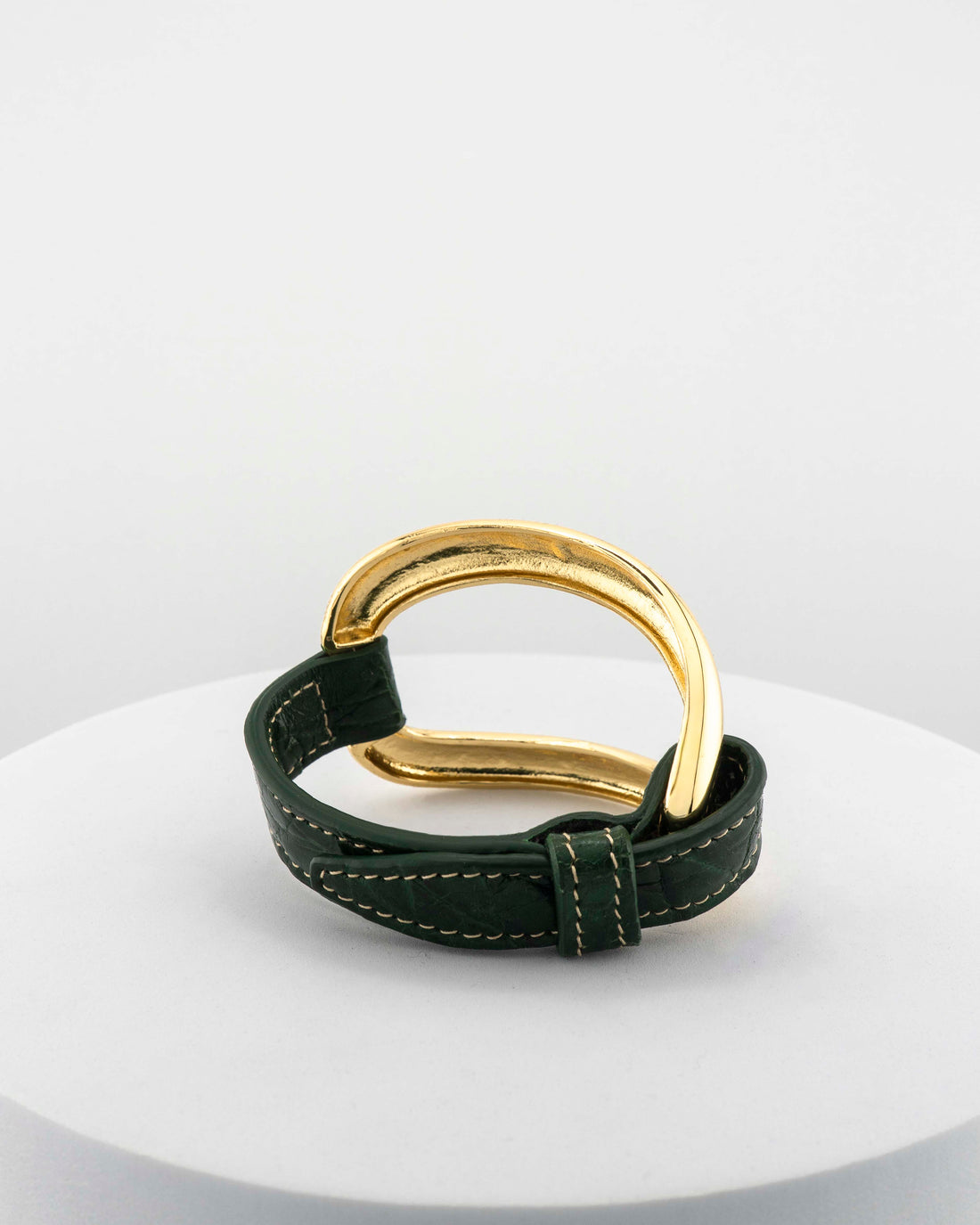 Brazalete de aligátor "Verde Ciprés"