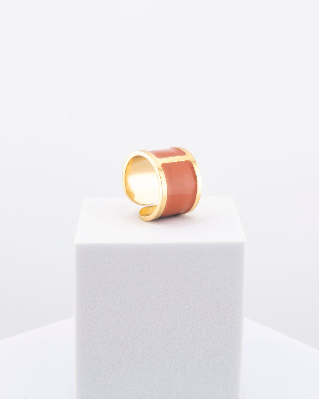 'Terracotta' enamel ring