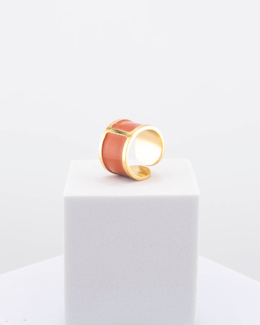 Anello smalto  'Terracotta'
