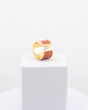 'Terracotta' enamel ring