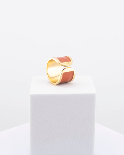 Anello smalto  'Terracotta'