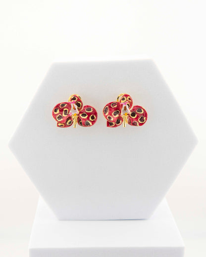 Orecchini Orchidea Borgogna e Prugna dimensione 3 cm