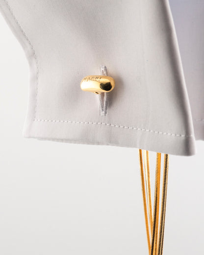 Handcrafted in Tuscany, the MarriCortona Voilà Cufflinks in 18k gold bronze blend Italian artistry and bold design — elegance redefined with modern flair.
