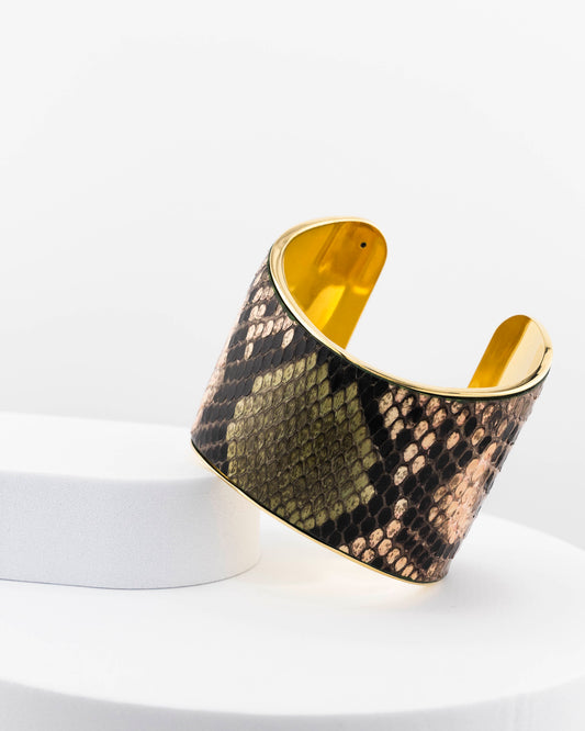 Python Bracelet in Sage and Antique Pink