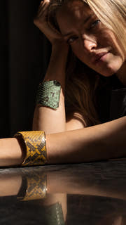 Bracciale Python Blue Giallo