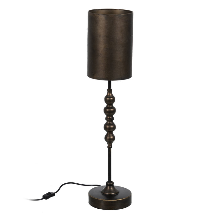 Metal table lamp, dark bronze.