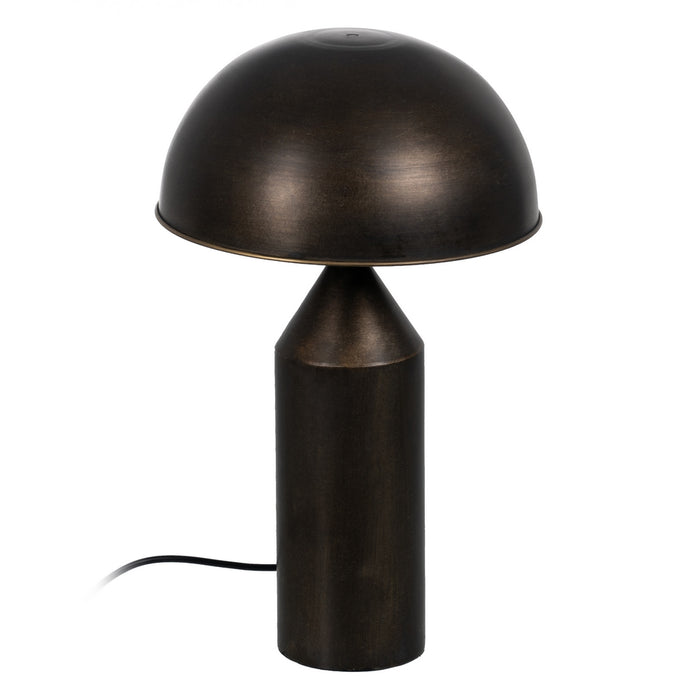Metal table lamp, dark bronze.