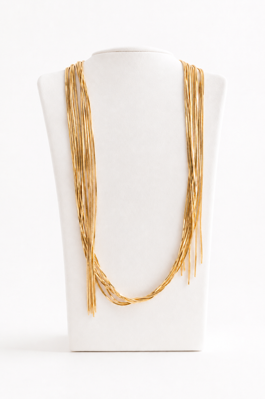 Yellow Gold Voila' Necklace with 6 Strands