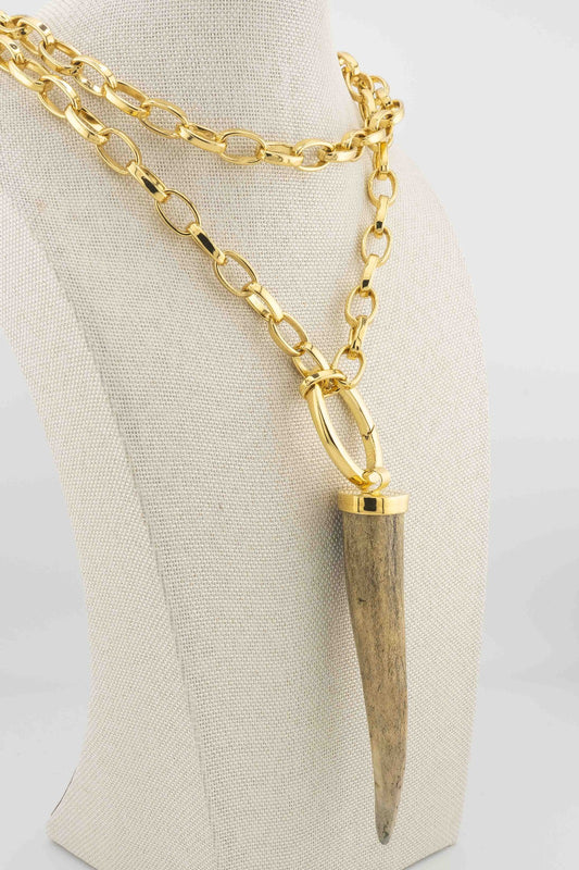 Corno di cervo con catena n.9