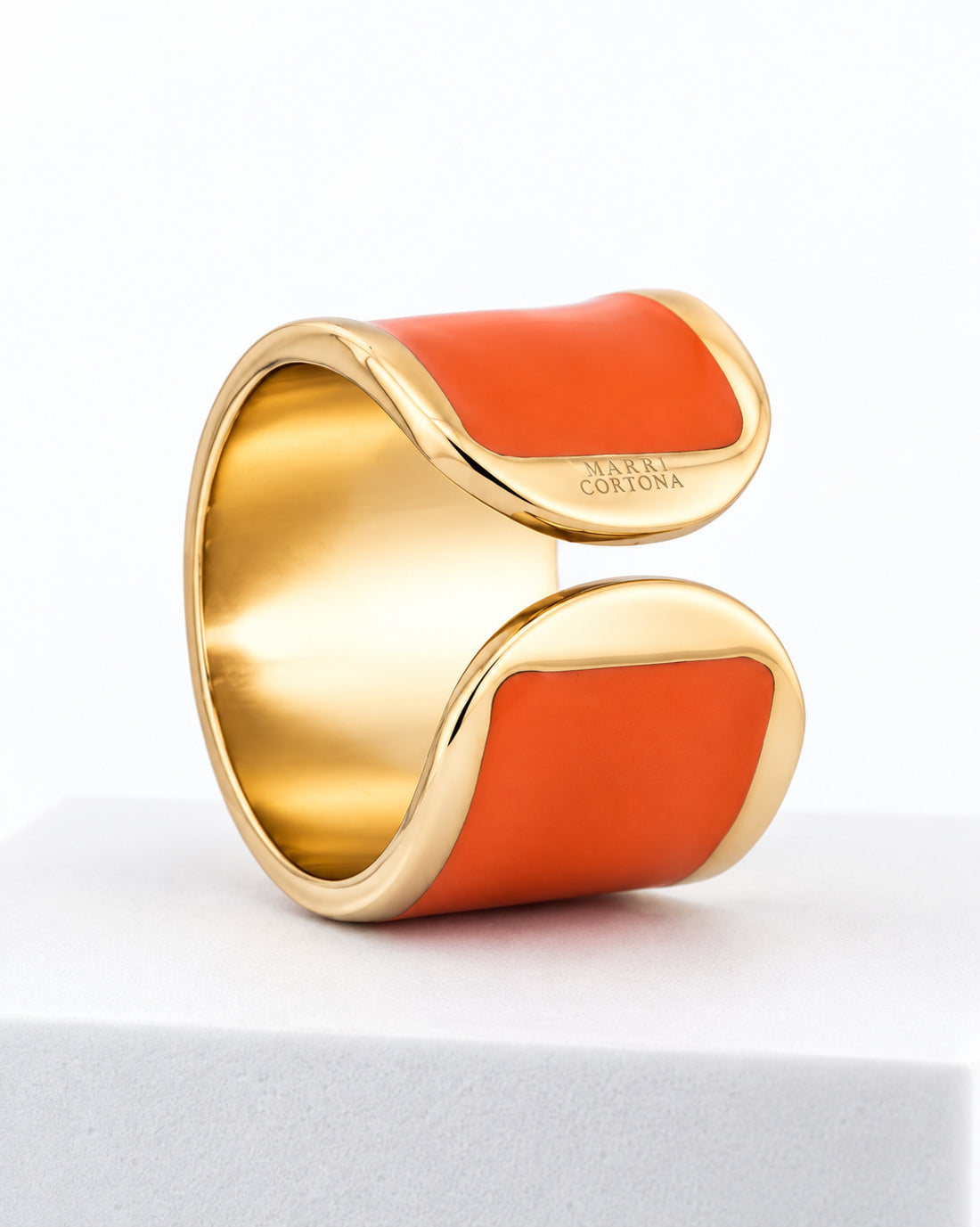 'Orange' Enamel Ring
