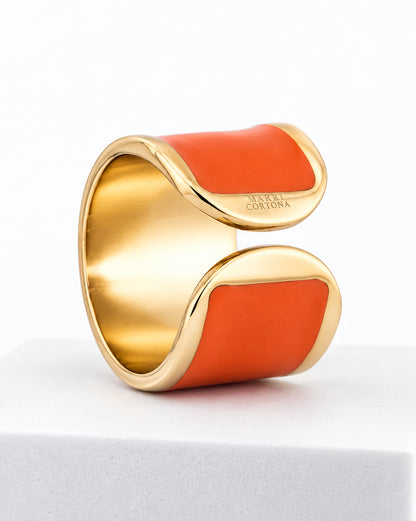 'Orange' Enamel Ring