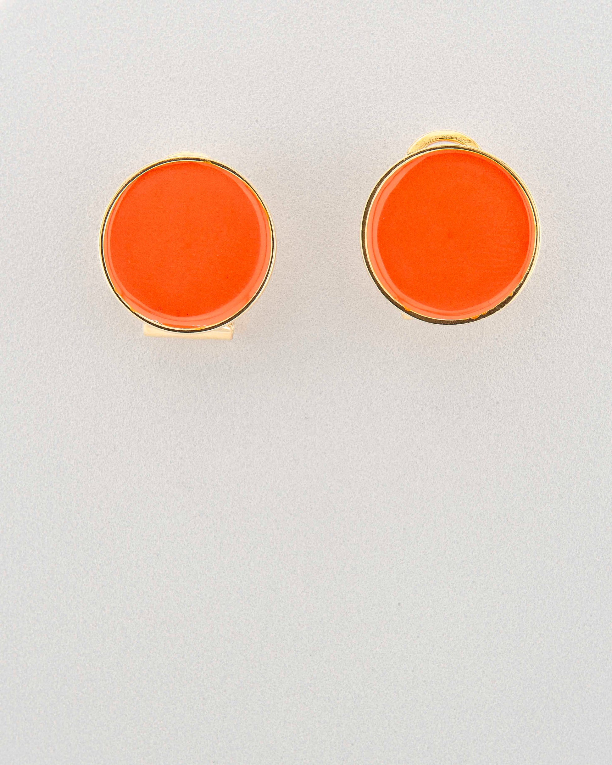 Handcrafted in Tuscany, the MarriCortona Smalto Earrings in 18k gold bronze with hand-painted enamel reflect Italian artistry, color, and timeless elegance.