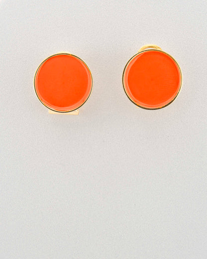 Handcrafted in Tuscany, the MarriCortona Smalto Earrings in 18k gold bronze with hand-painted enamel reflect Italian artistry, color, and timeless elegance.