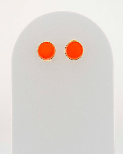 Handcrafted in Tuscany, the MarriCortona Smalto Earrings in 18k gold bronze with hand-painted enamel reflect Italian artistry, color, and timeless elegance.