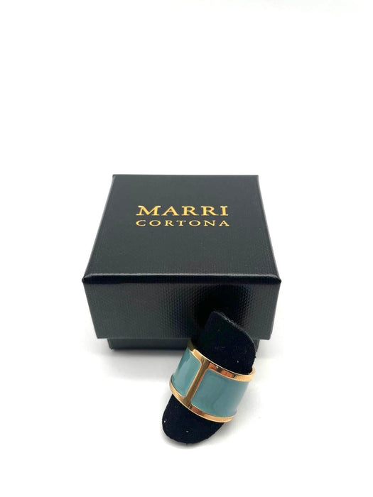 Anello smalto ' Azzurro Polvere'