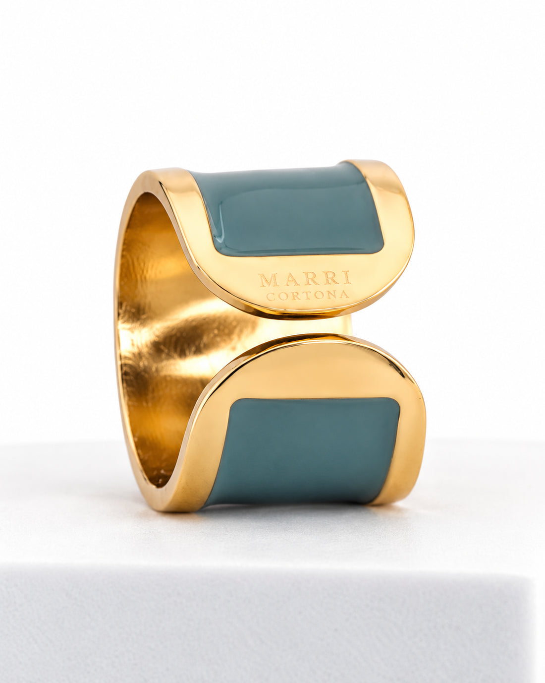 'Powder Blue' enamel ring