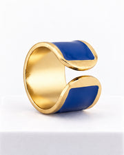 "Blue China" enamel ring