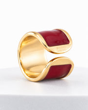 Burgundy Enamel Ring