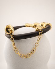 Bracciale  Bamboo nappa prugna