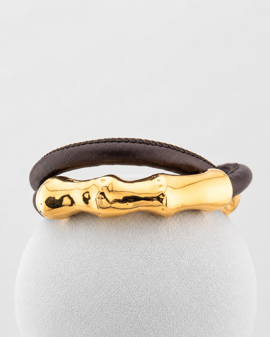 Bracciale  Bamboo nappa prugna