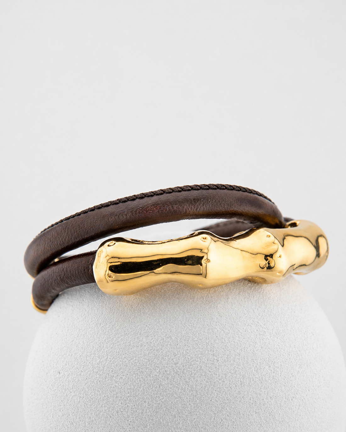 Bracciale  Bamboo nappa prugna
