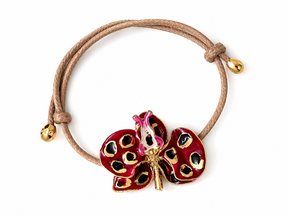 Orchid Bracelet, 3 cm, Milk and Sunflower