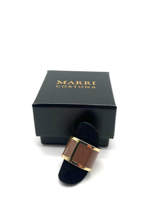 'Caffe Latte' enamel ring