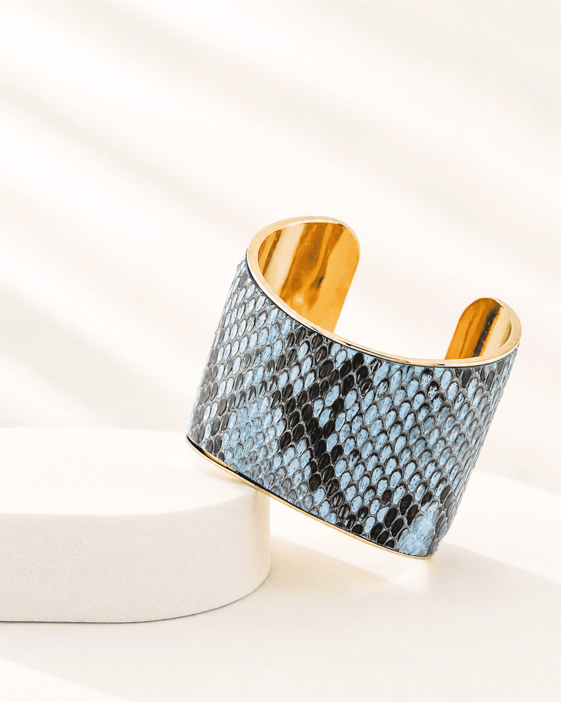 Bracciale Python Celeste Pastello