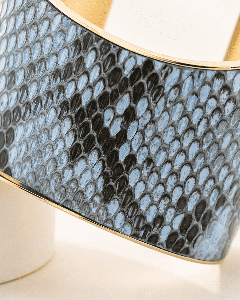 Bracciale Python Celeste Pastello