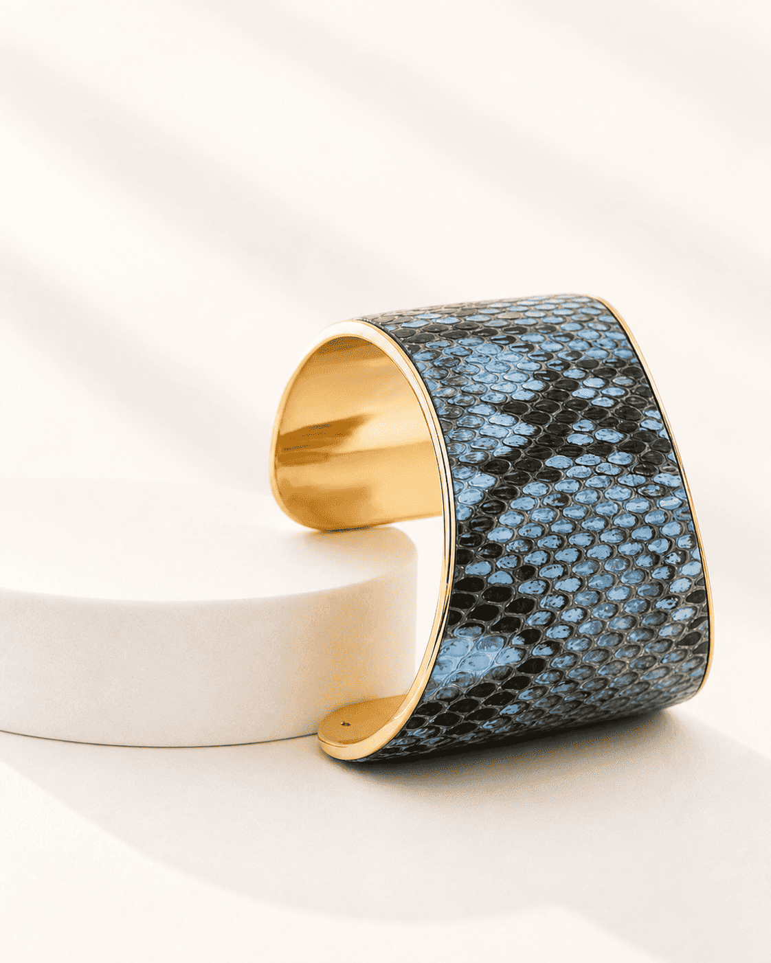 Bracciale Python Celeste Pastello
