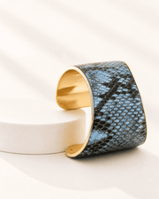 Bracciale Python Celeste Pastello