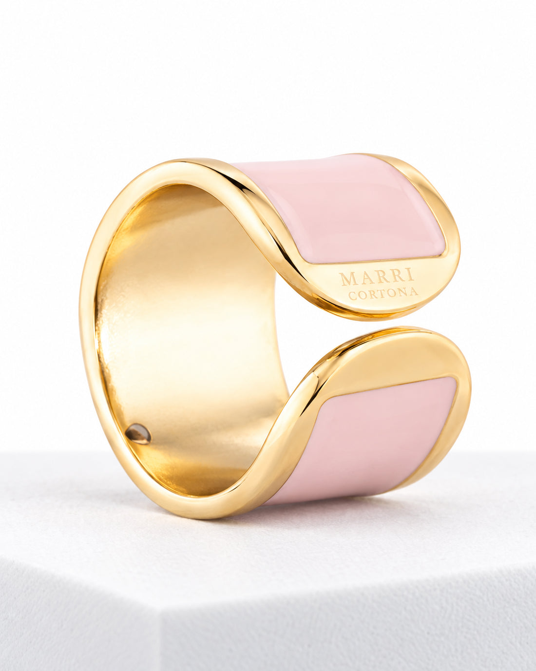 Enamel ring 'Cyclamen'