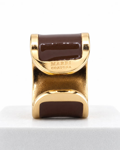 Chocolate Enamel Ring