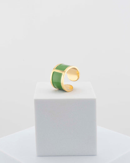Handcrafted in Tuscany, the MarriCortona Smalto Rings combine 18k gold and hand-painted enamel — vibrant, refined, and authentically Made in Italy.