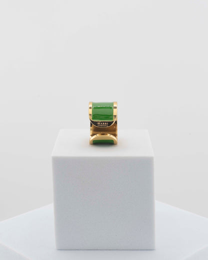 Handcrafted in Tuscany, the MarriCortona Smalto Rings combine 18k gold and hand-painted enamel — vibrant, refined, and authentically Made in Italy.