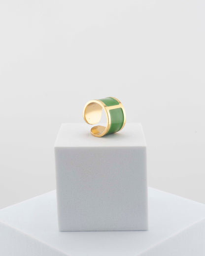 Handcrafted in Tuscany, the MarriCortona Smalto Rings combine 18k gold and hand-painted enamel — vibrant, refined, and authentically Made in Italy.