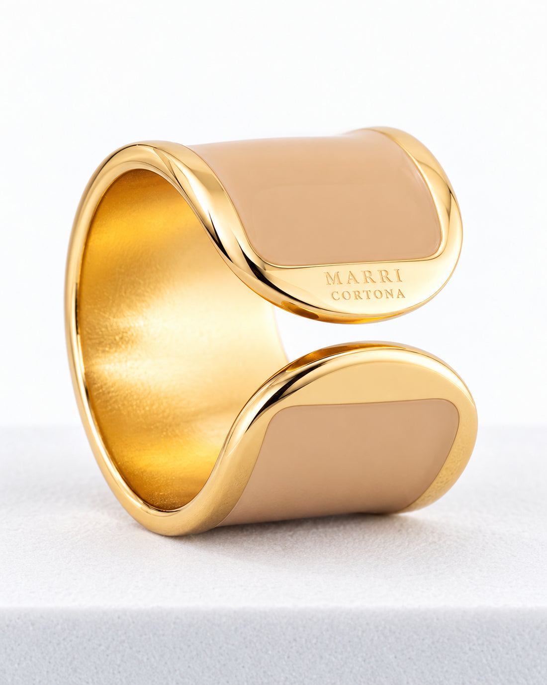 Anello smalto Crema Fiorentina