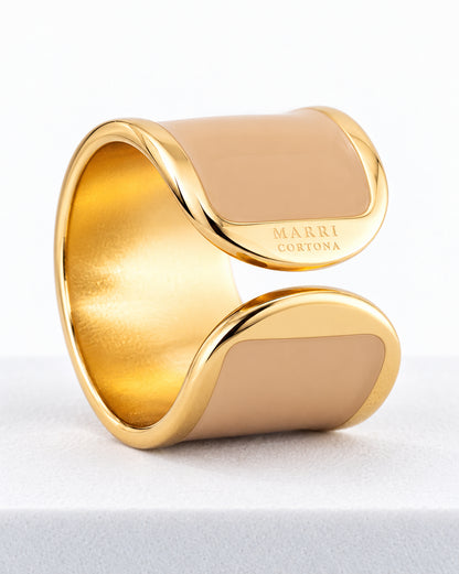Anello smalto Crema Fiorentina
