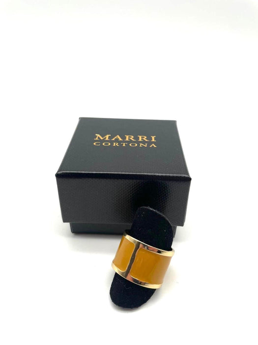 'Mustard Color' enamel ring