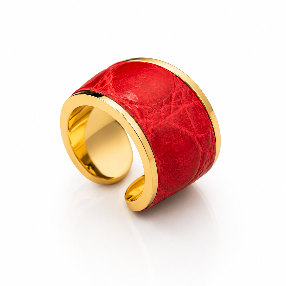 Anello Alligator 'Rosso Lacca'