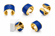 Anello Alligator 'Blue China'