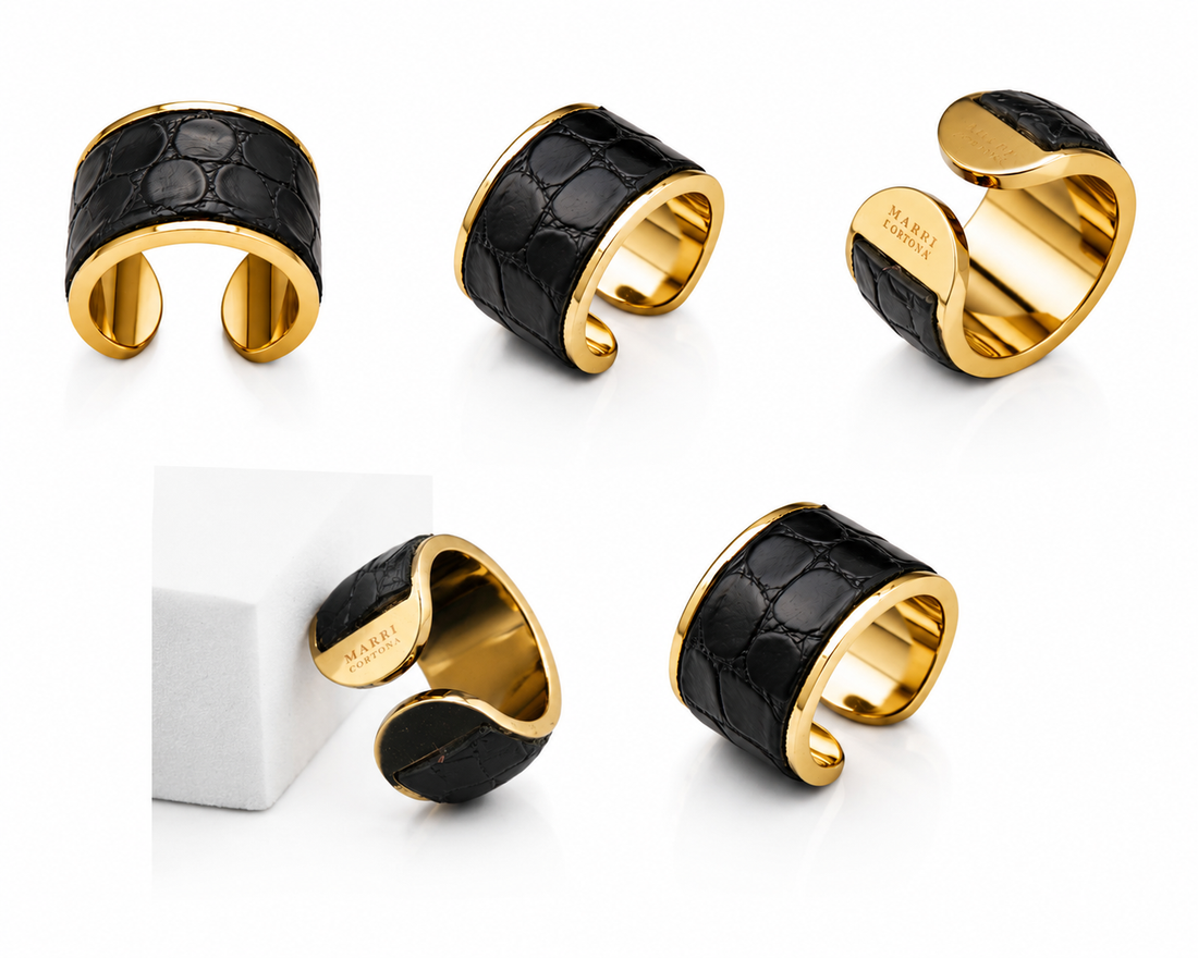 Anello Alligator 'Nero'