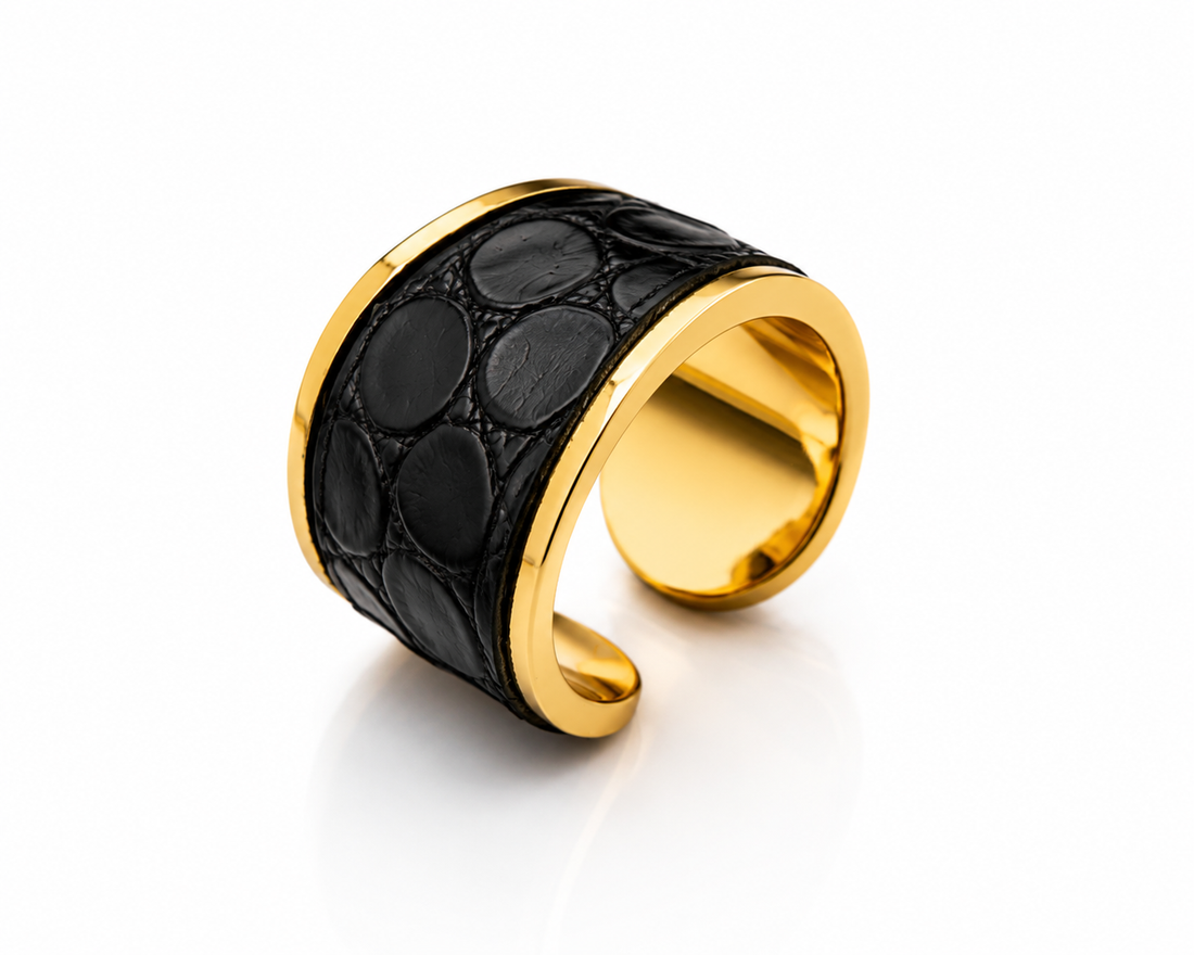 Anello Alligator 'Nero'