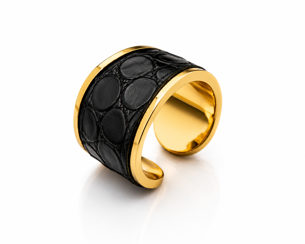 Anello Alligator 'Nero'