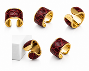Anello Alligator 'Borgogna'