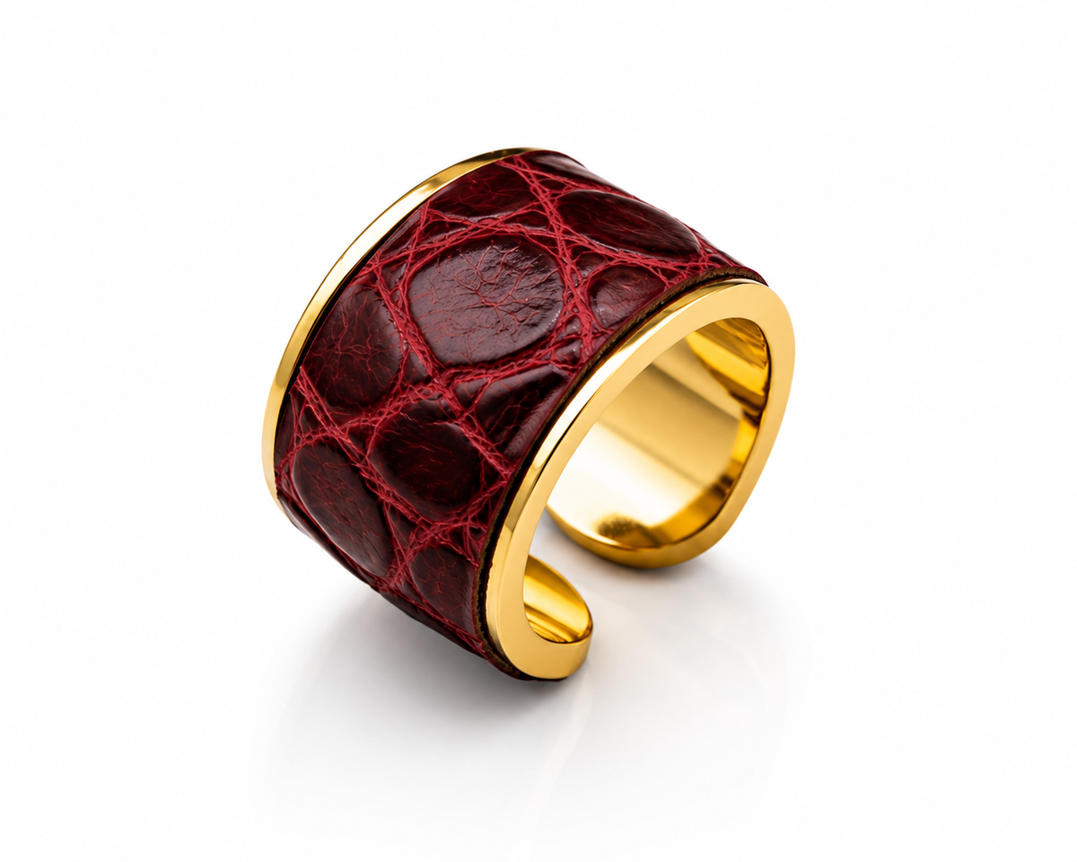 Anello Alligator 'Borgogna'