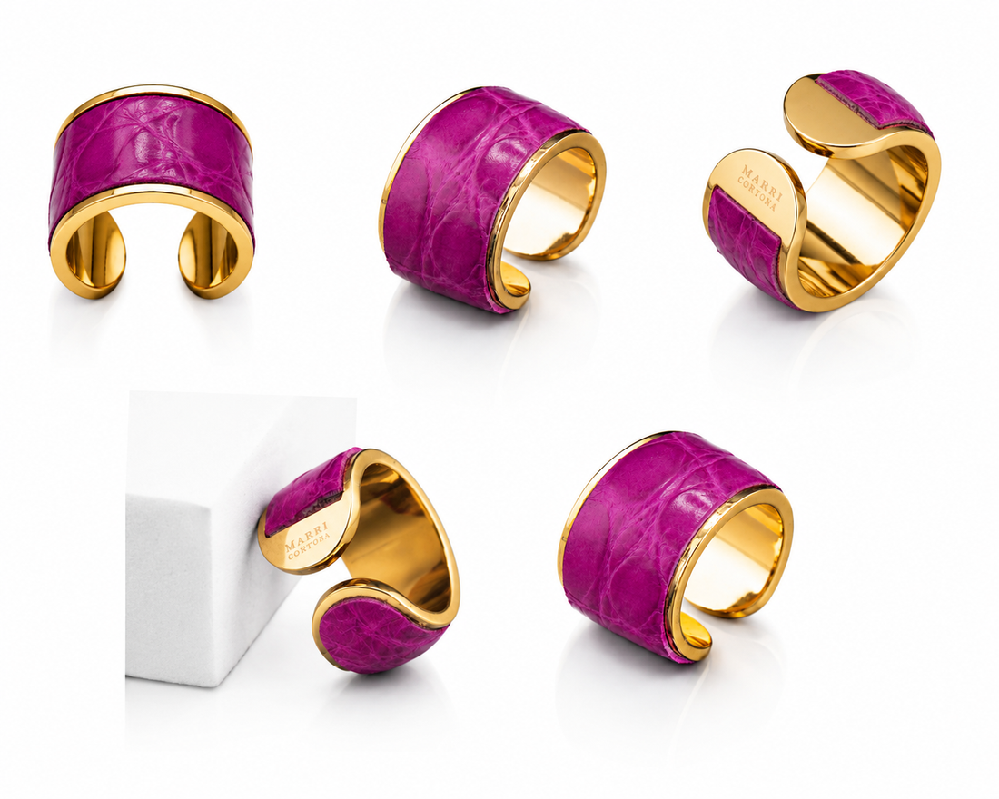 Anillo Alligator Geranio